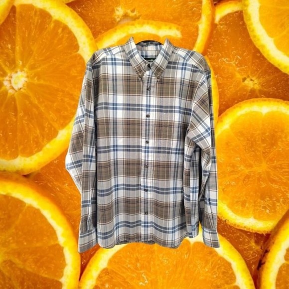 Eddie Bauer Button Down Long Sleeve Relaxed Fit 100% Cotton - Picture 1 of 2